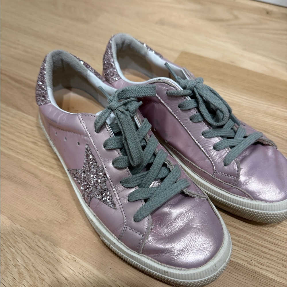 Golden Goose Pink Glitter Star Women's Sneakers